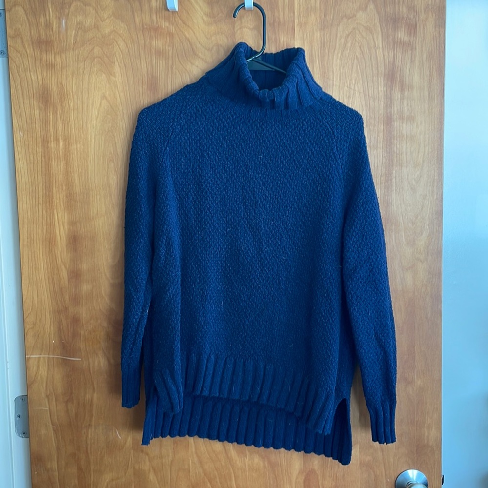Womens Patagonia Navy Blue Turtle Neck Sweater Size S